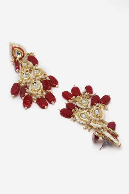 Gold-Plated Aabshaar Aag Drop Earrings 