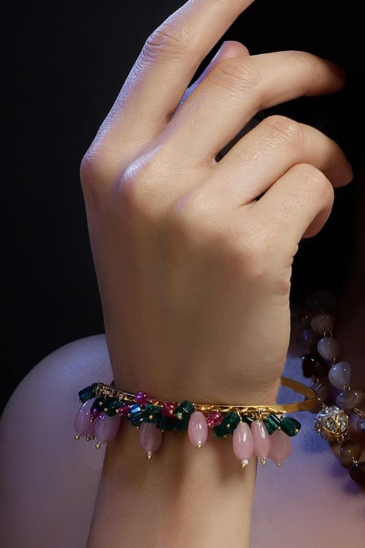 Shabnam Pink Gold-Plated Bracelet 