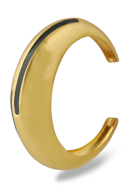 Circlet Black Enamel Gold Bangle 