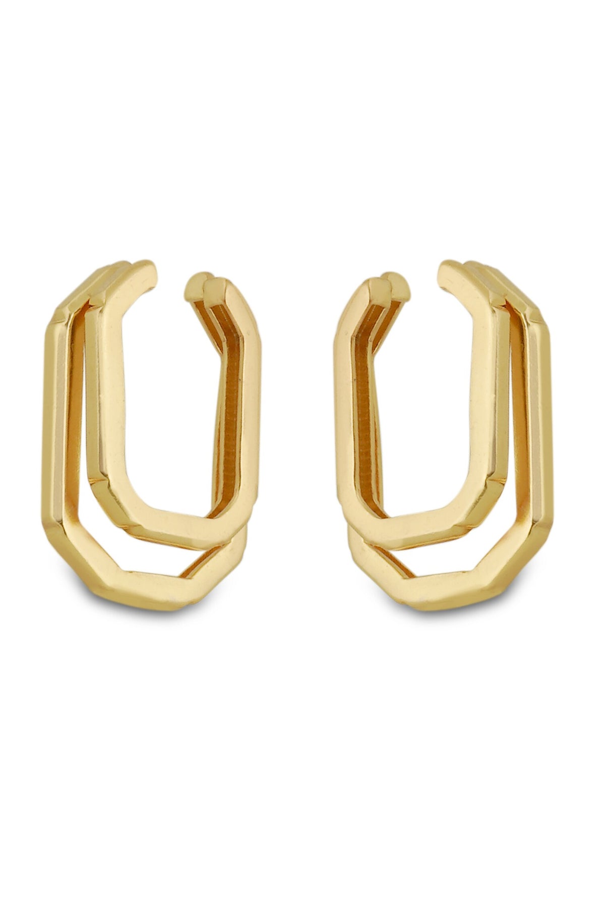 Ellipse Gold Earrings 