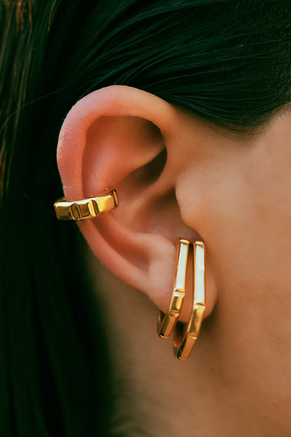 Ellipse Gold Earrings 
