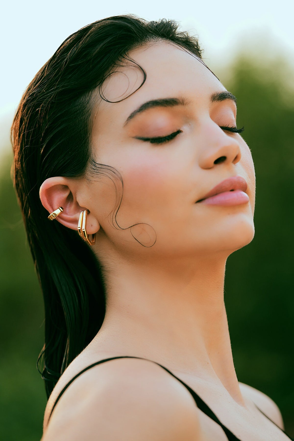 Ellipse Gold Earrings 