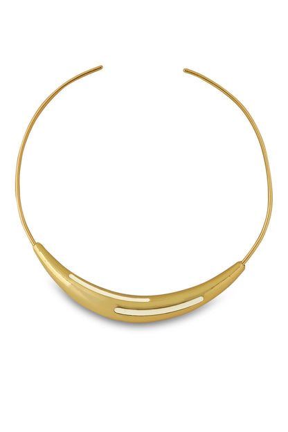 Aurelia White Enamel Gold Neckpiece 