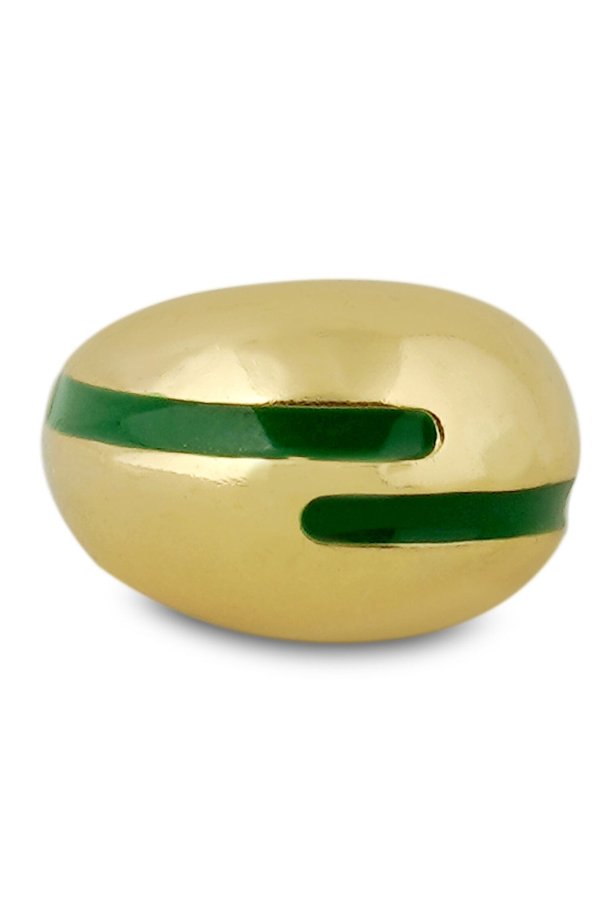 Verdora Green Enamel Gold Ring 