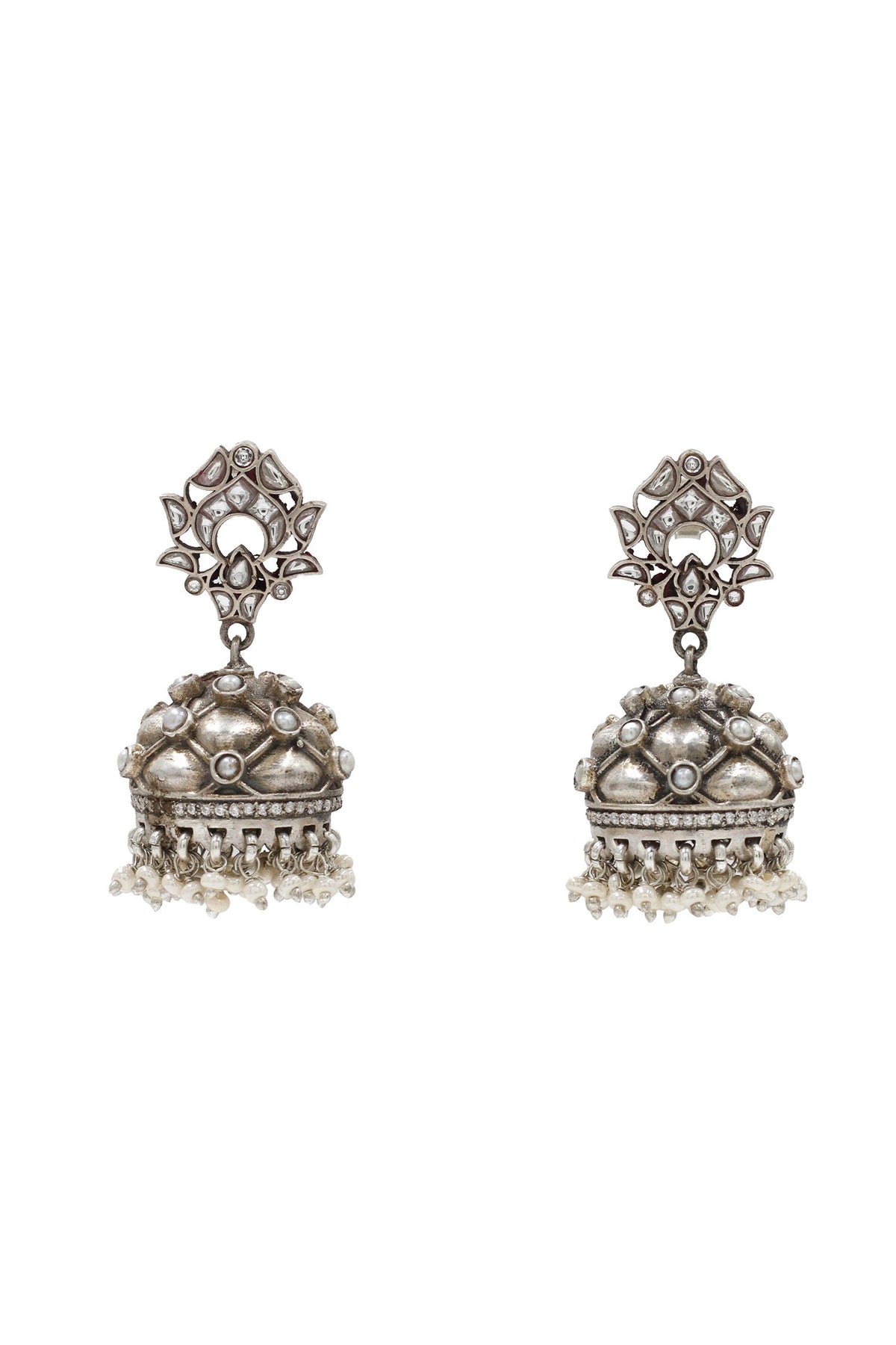 Kundan Silver Earrings 