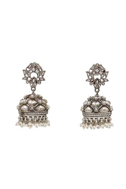 Kundan Silver Earrings 