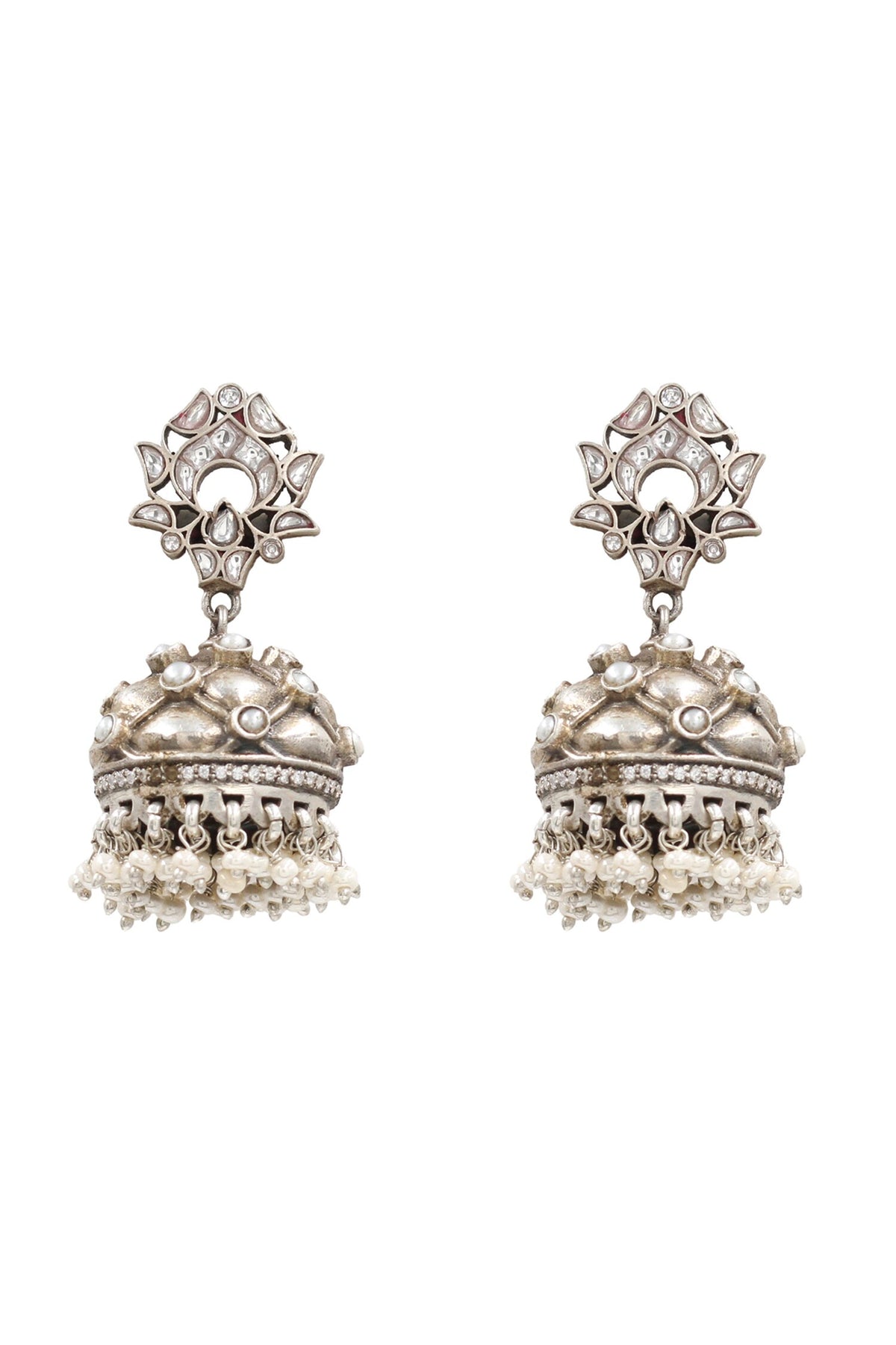 Kundan Silver Earrings 
