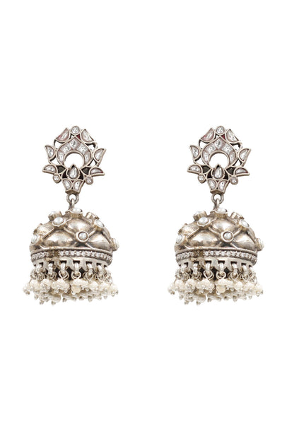 Kundan Silver Earrings 