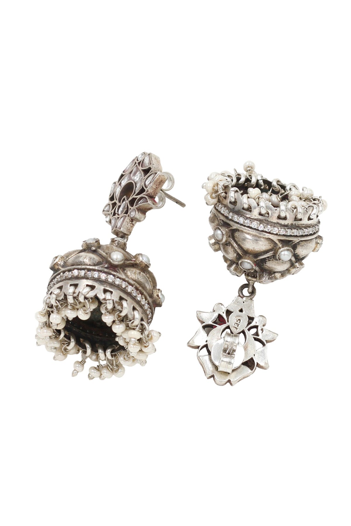 Kundan Silver Earrings 