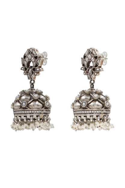 Kundan Silver Earrings 