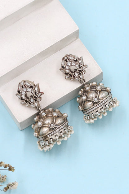 Kundan Silver Earrings 