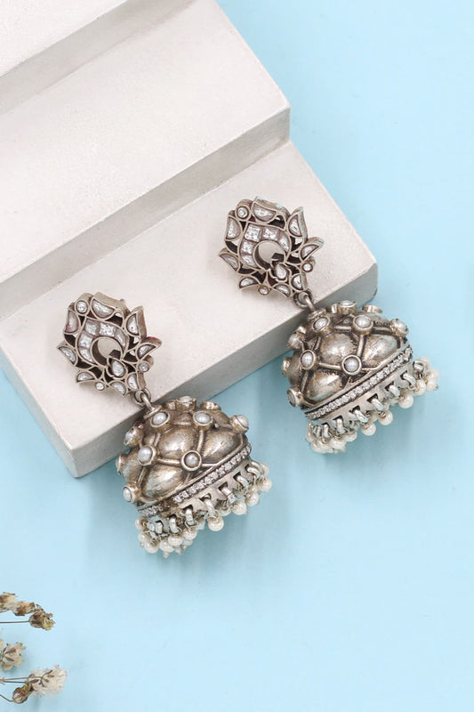 Kundan Silver Earrings 