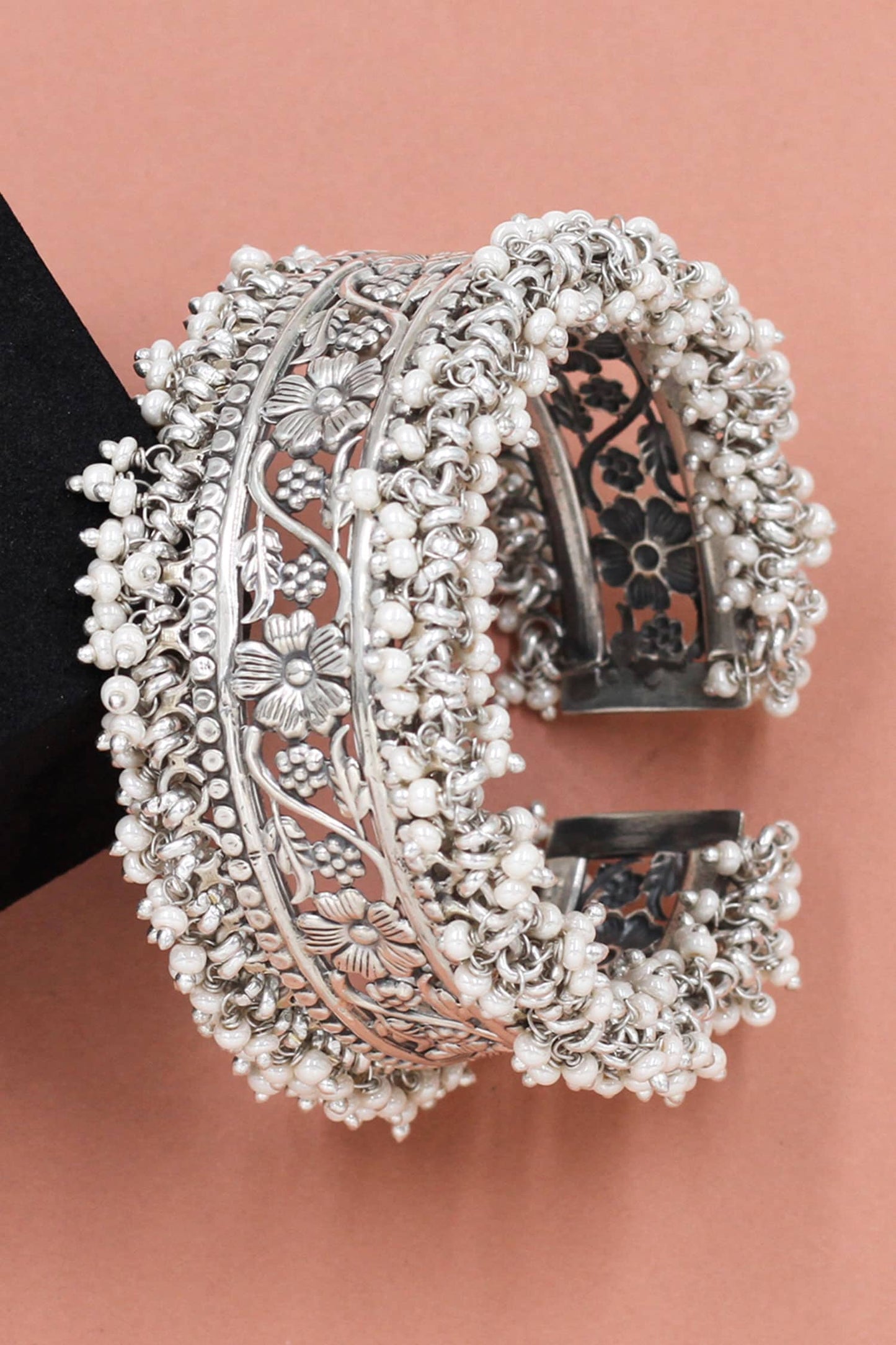 Designer Silver Handcrafted Bangle 