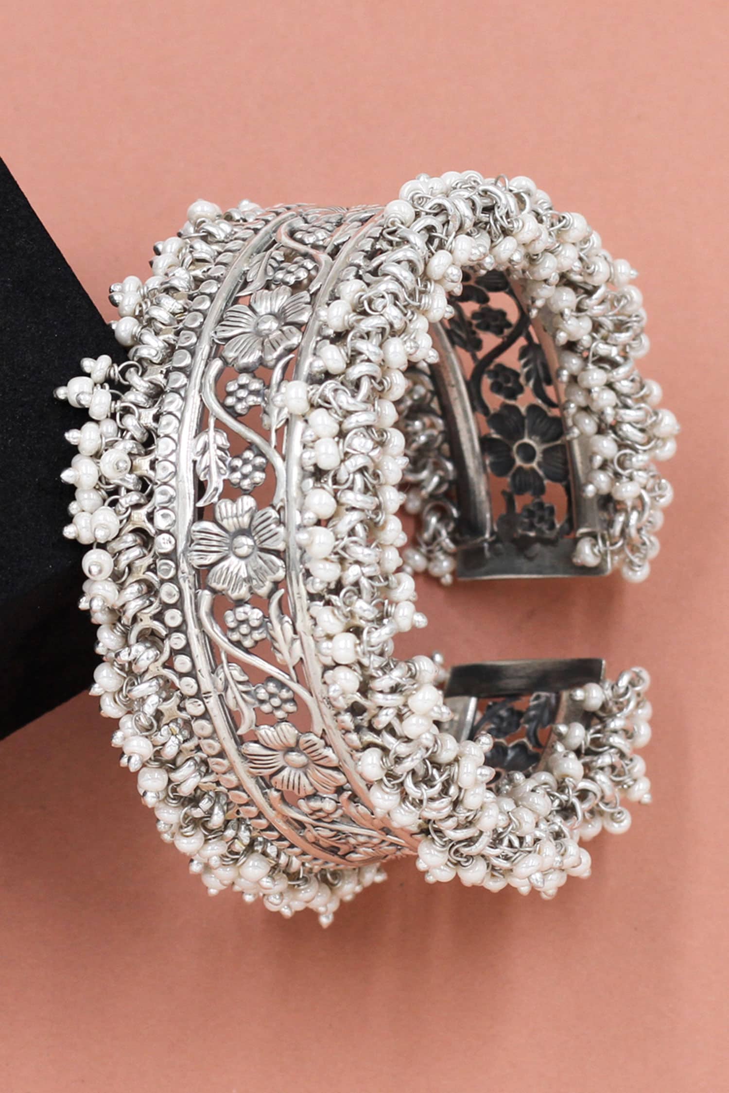 Designer Silver Handcrafted Bangle 