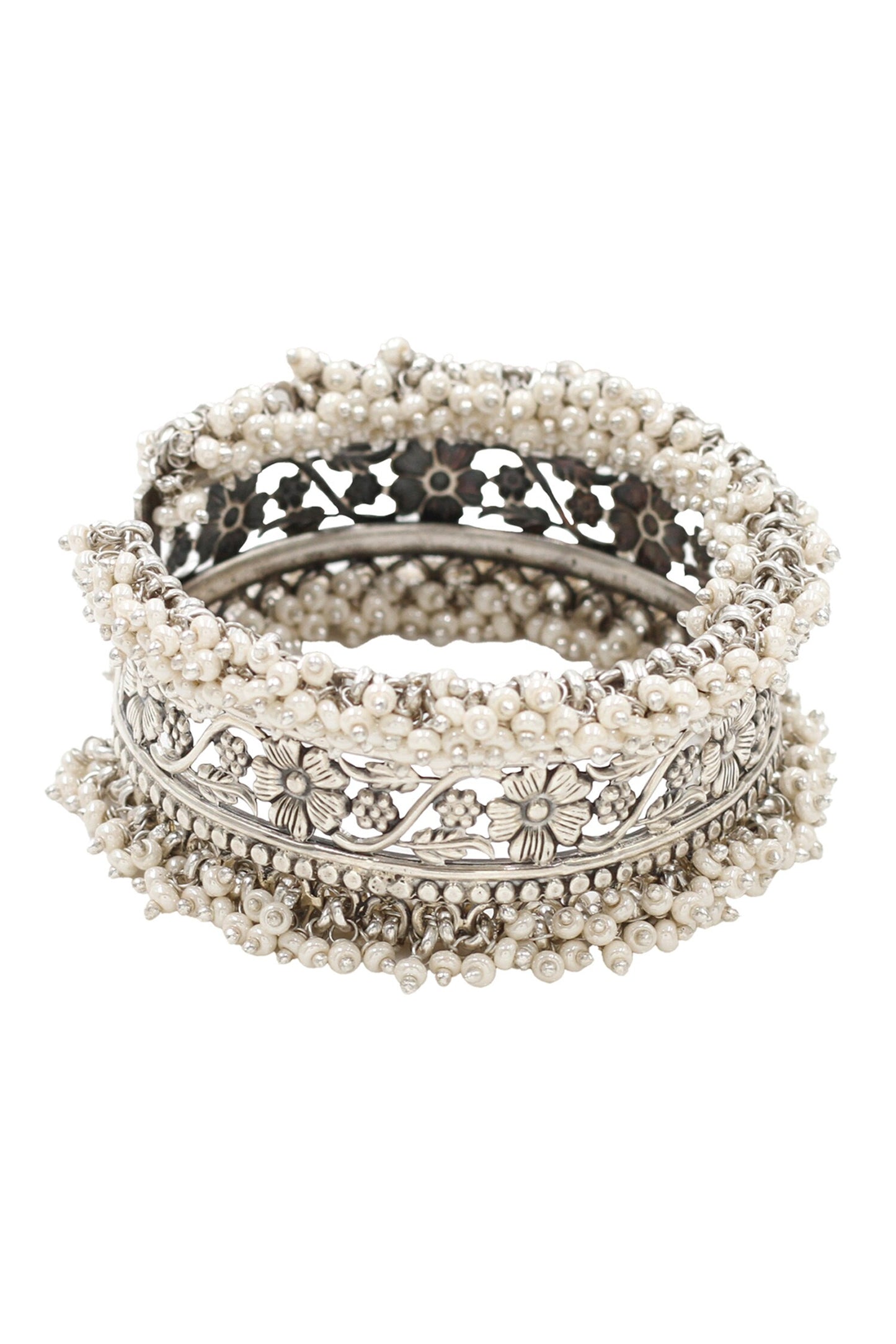 Designer Silver Handcrafted Bangle 