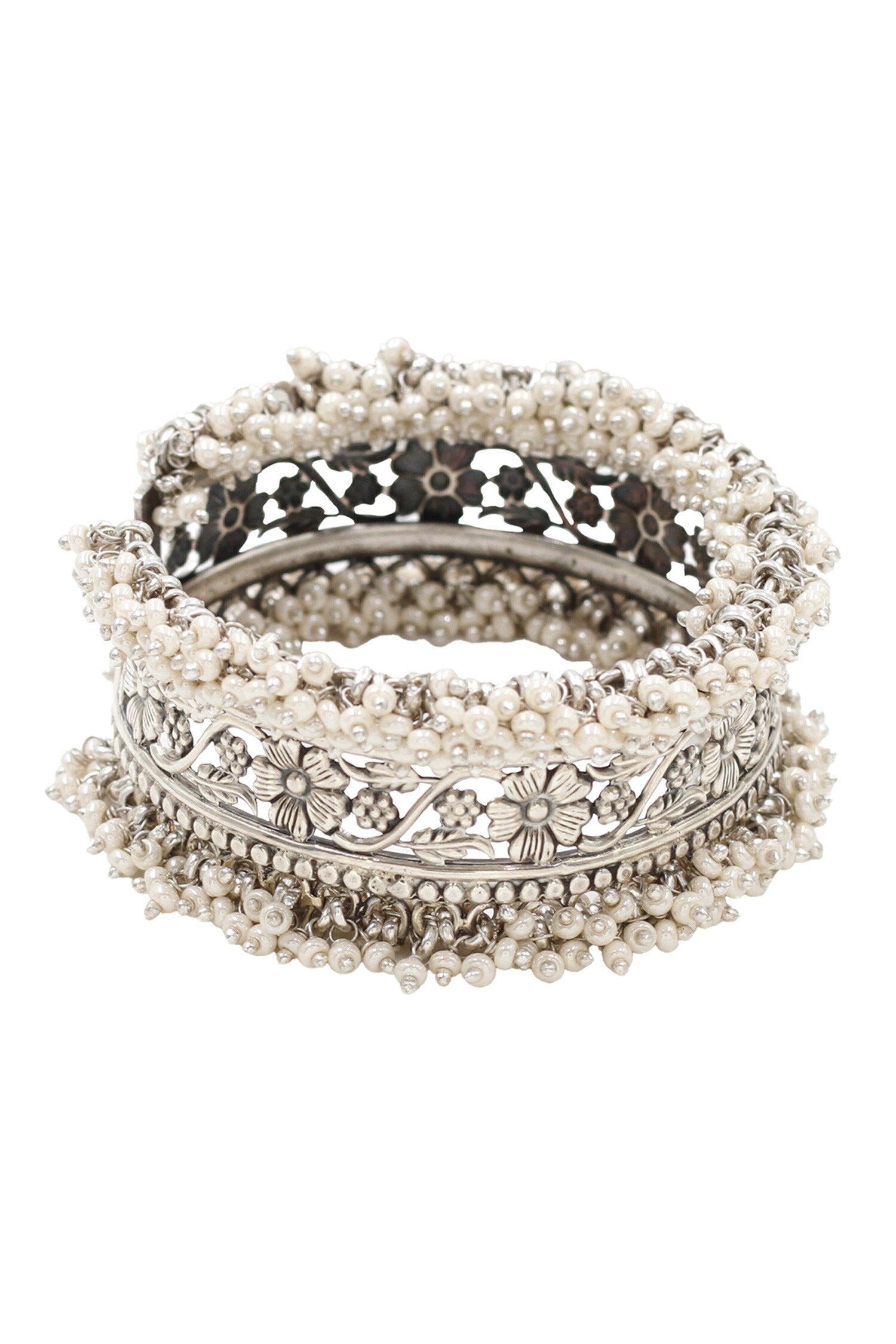 Designer Silver Handcrafted Bangle 