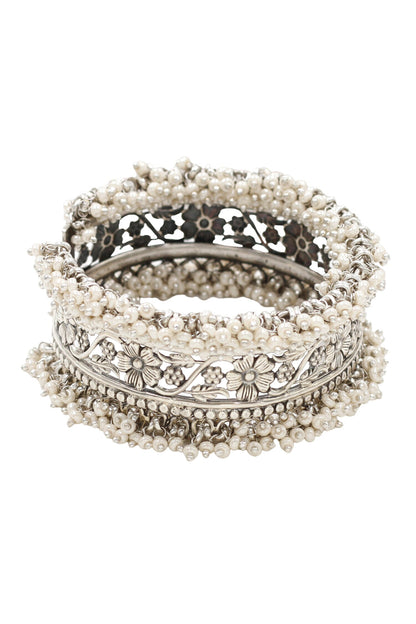 Designer Silver Handcrafted Bangle 