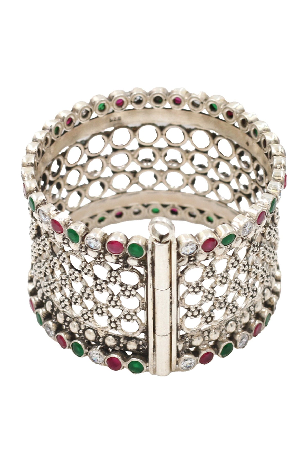 Kundan Silver Designer Bangle 