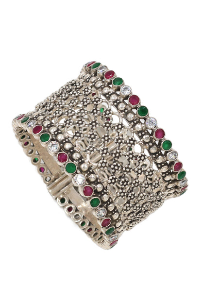 Kundan Silver Designer Bangle 