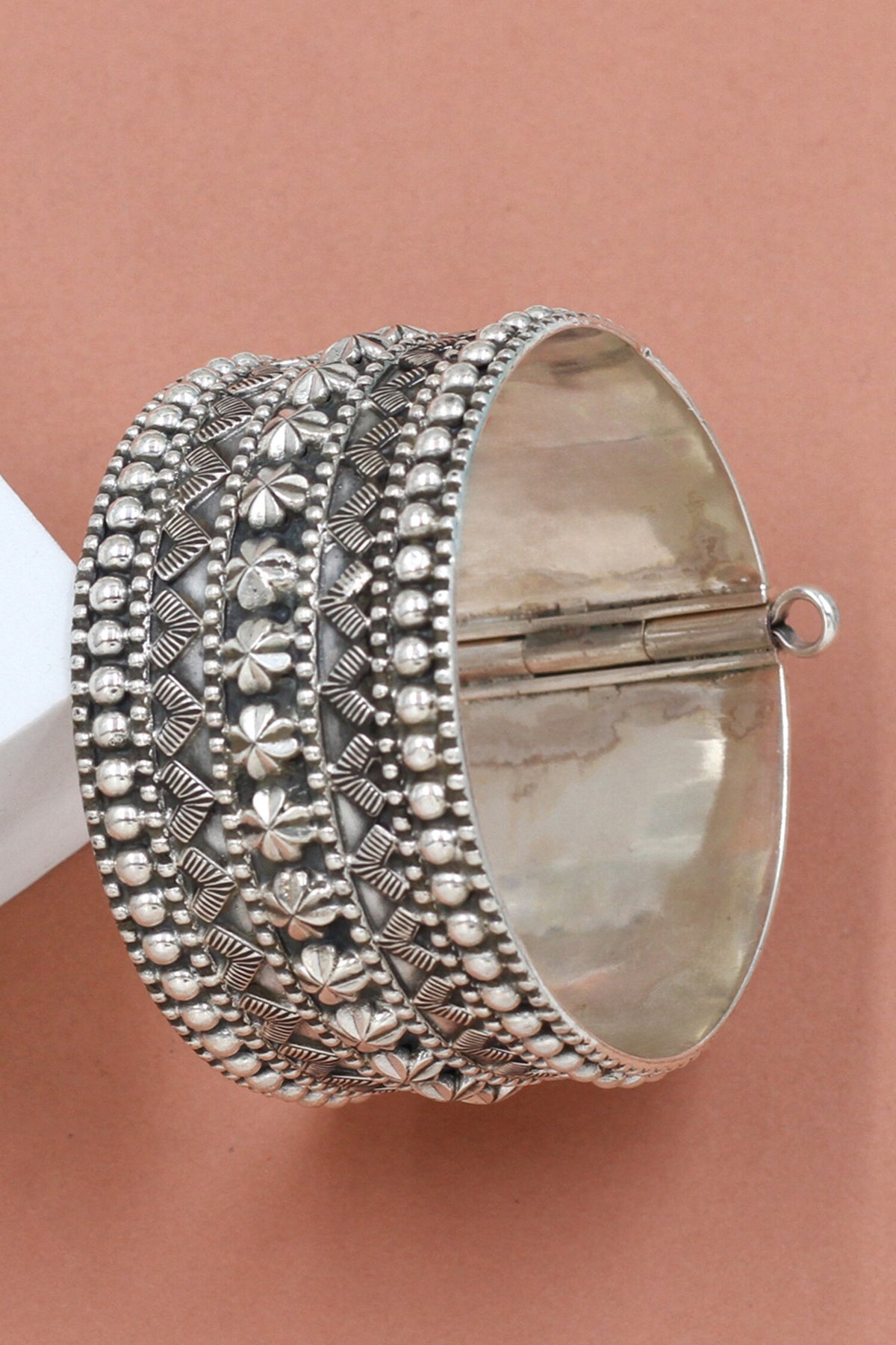 Designer Silver Handcrafted Bangle 
