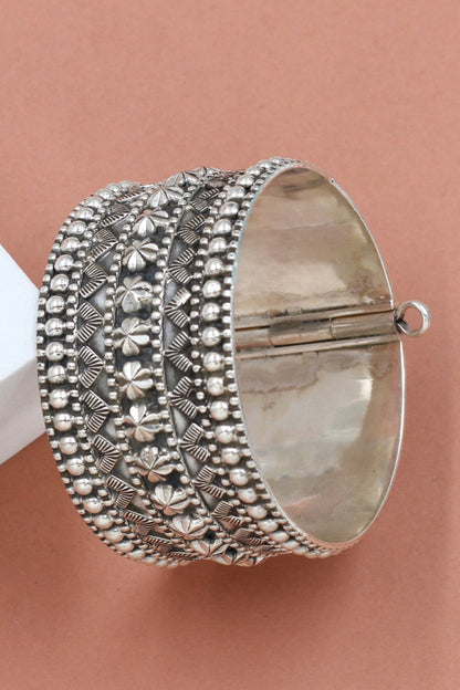Designer Silver Handcrafted Bangle 