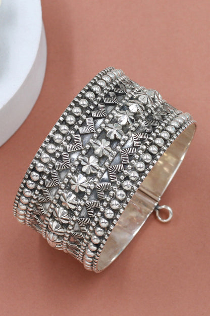 Designer Silver Handcrafted Bangle 