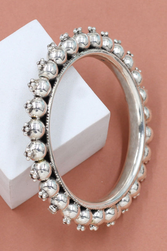 Designer Silver Handcrafted Bangle 