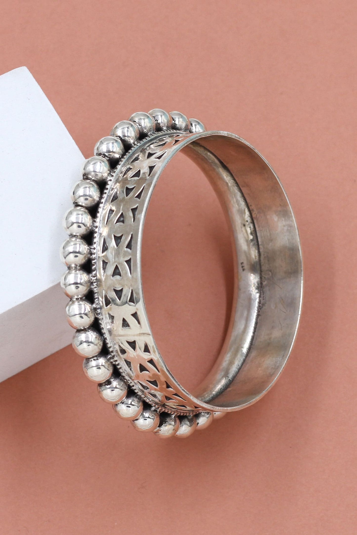 Designer Silver Handcrafted Bangle 