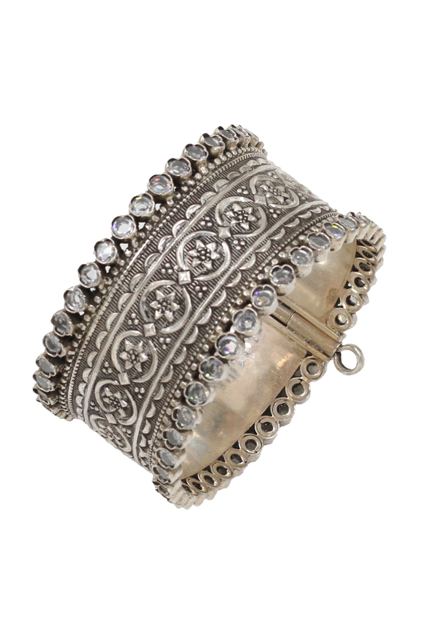 Kundan Silver Designer Bangle 