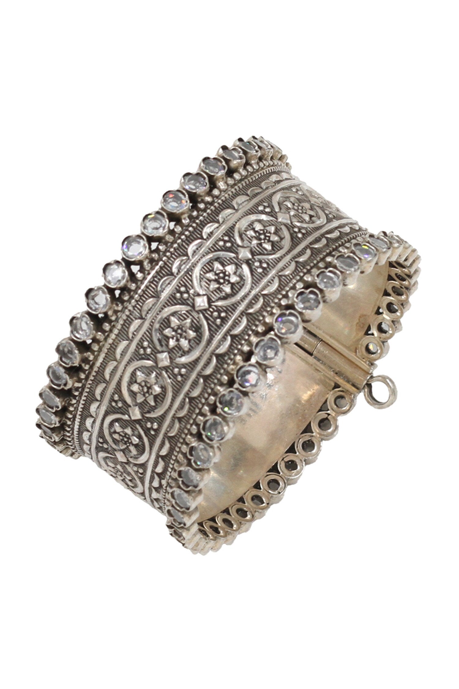 Kundan Silver Designer Bangle 