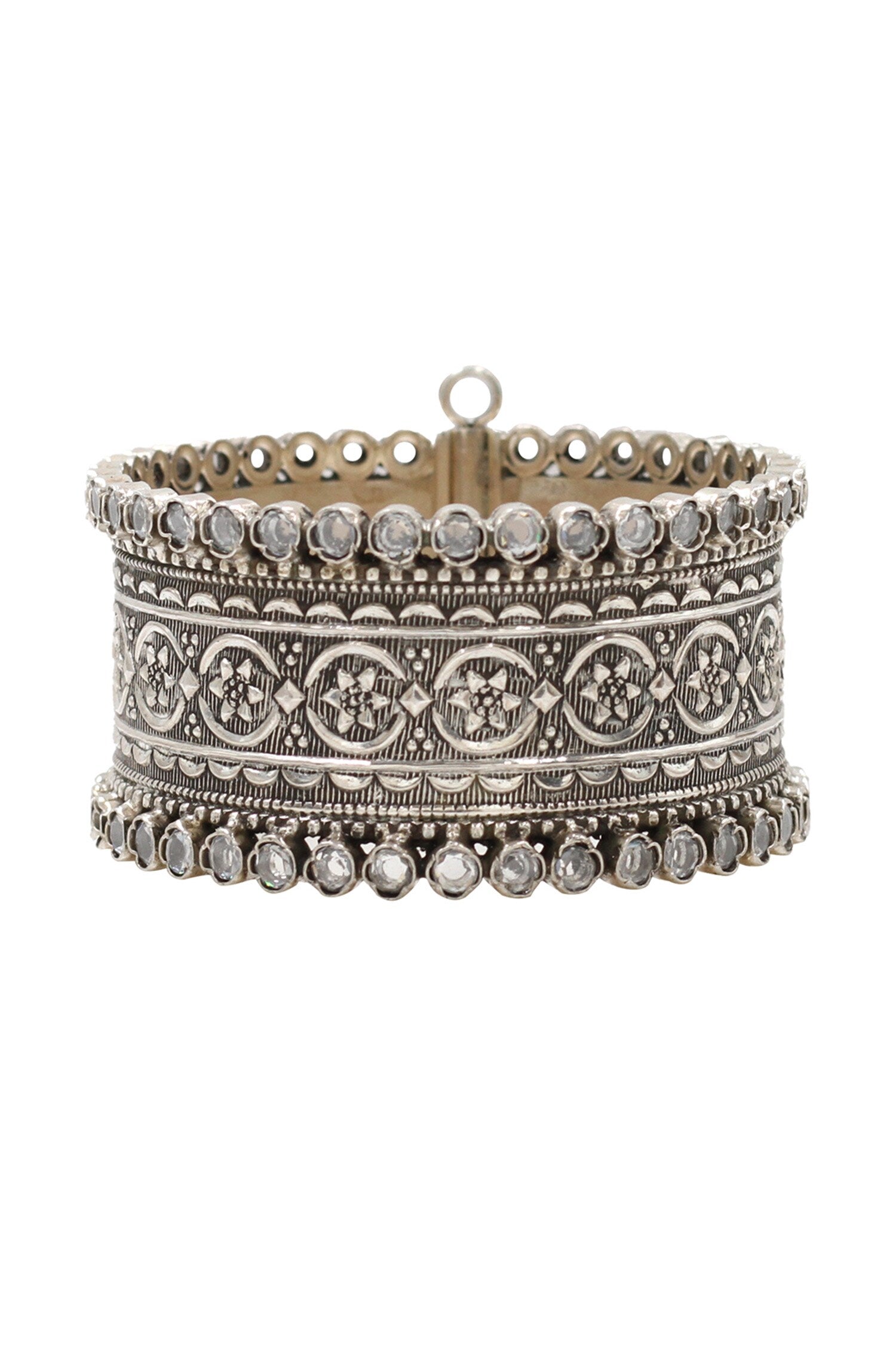 Kundan Silver Designer Bangle 