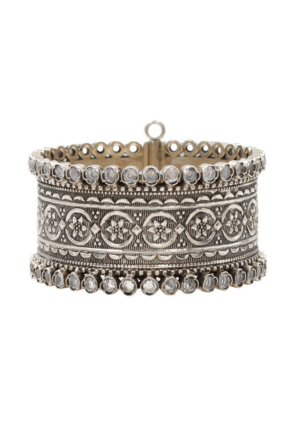 Kundan Silver Designer Bangle 