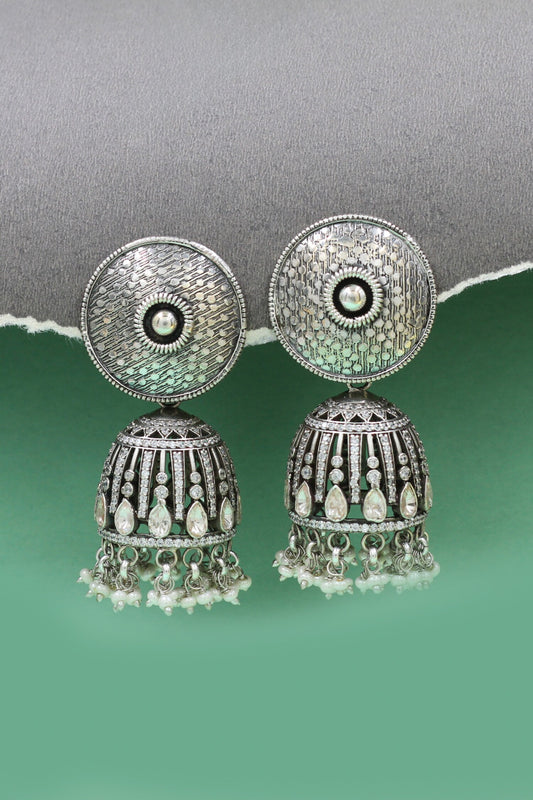 Designer Moissanite Silver Earrings 