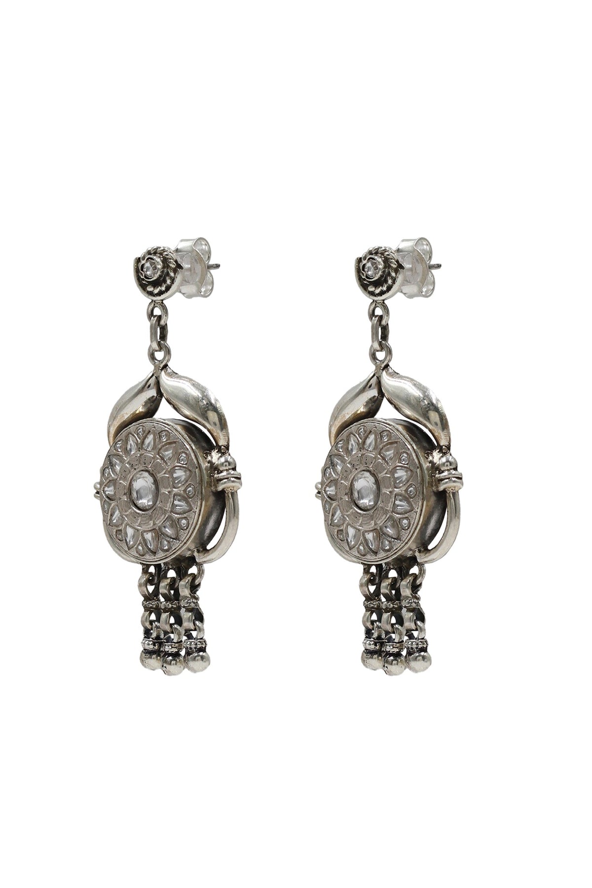 Kundan Silver Designer Earrings 