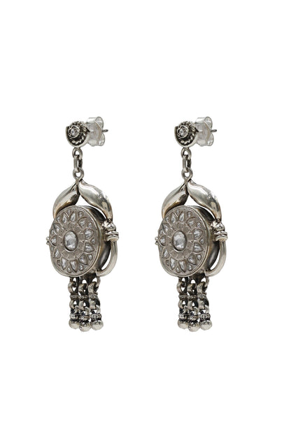 Kundan Silver Designer Earrings 