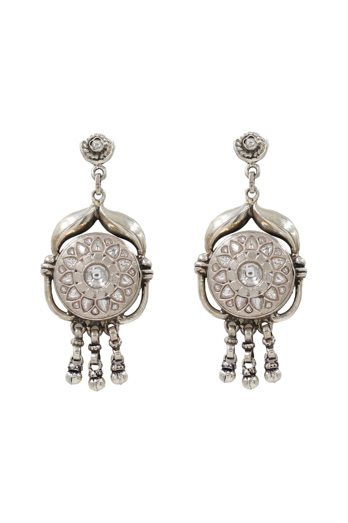 Kundan Silver Designer Earrings 