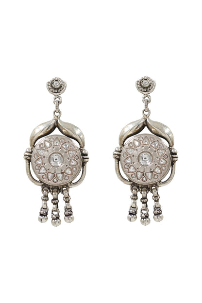 Kundan Silver Designer Earrings 
