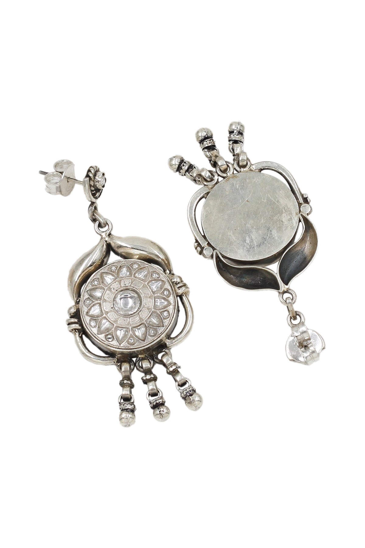 Kundan Silver Designer Earrings 