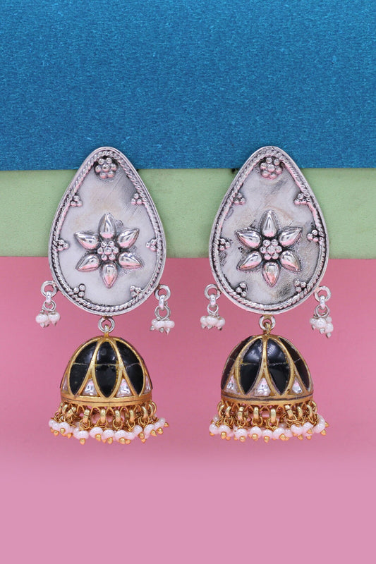 Kundan Silver Designer Earrings 