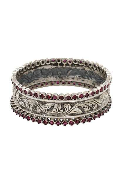 Kundan Silver Designer Bangle 