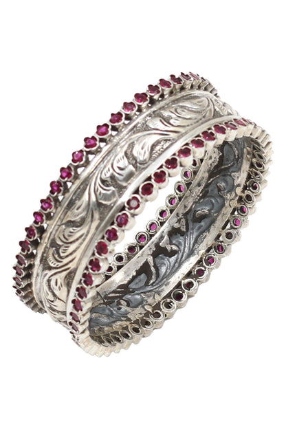 Kundan Silver Designer Bangle 