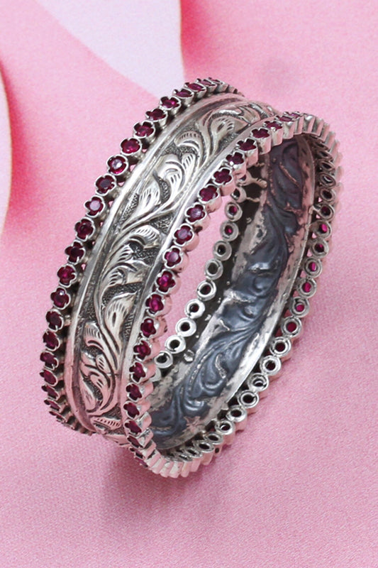 Kundan Silver Designer Bangle 