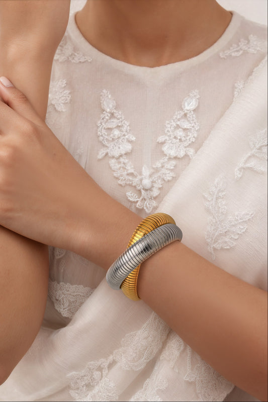 Two Tone Tarnish Free Bracelet 