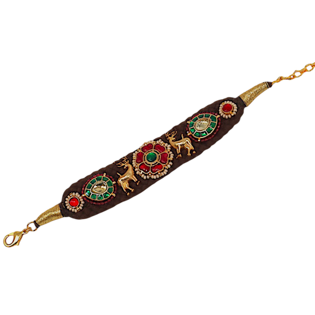 Handmade Kundan Polki Bracelet 