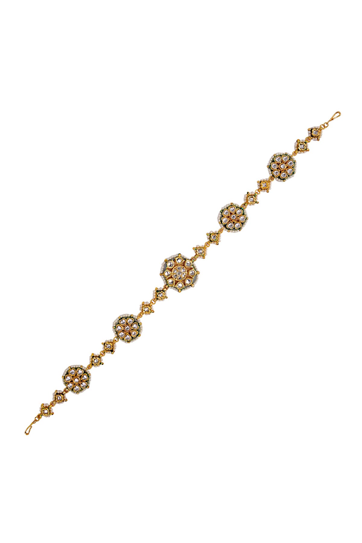 Gold Finish Kundan Mathapatti 