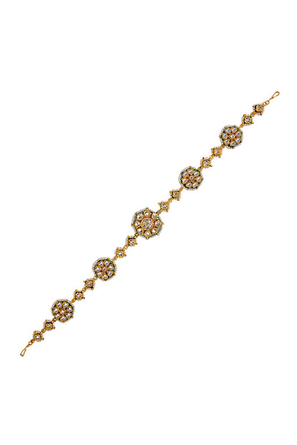 Gold Finish Kundan Mathapatti 