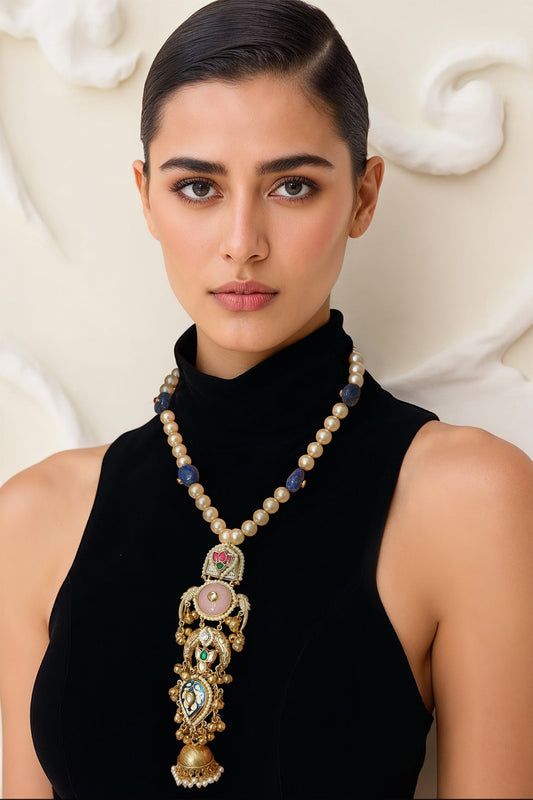 Gold Finish Kundan Necklace 
