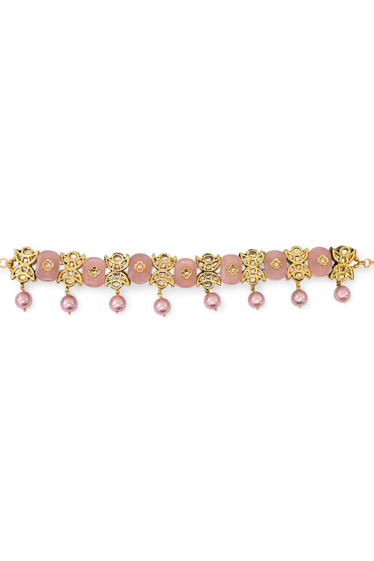 Gold Finish Kundan Necklace 