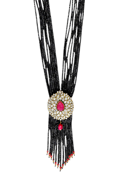 Two Tone Crystal Bead Necklace 