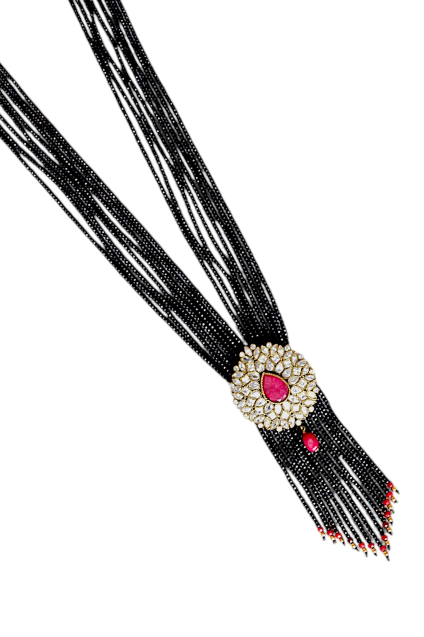 Two Tone Crystal Bead Necklace 